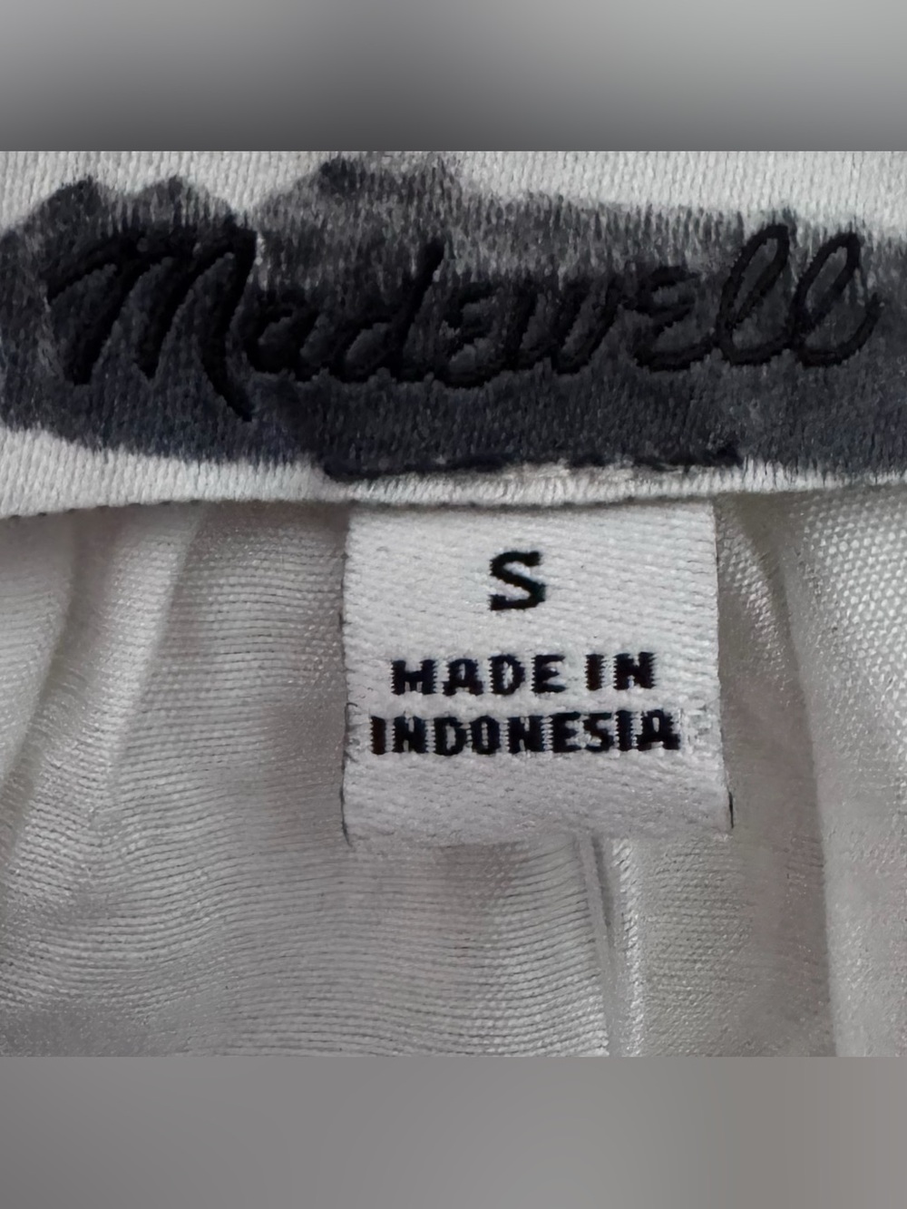 MADEWELL Ivory Button Front Blouse Lyocell Top Pleated Women’s Size Small Shirt - Picture 5 of 11